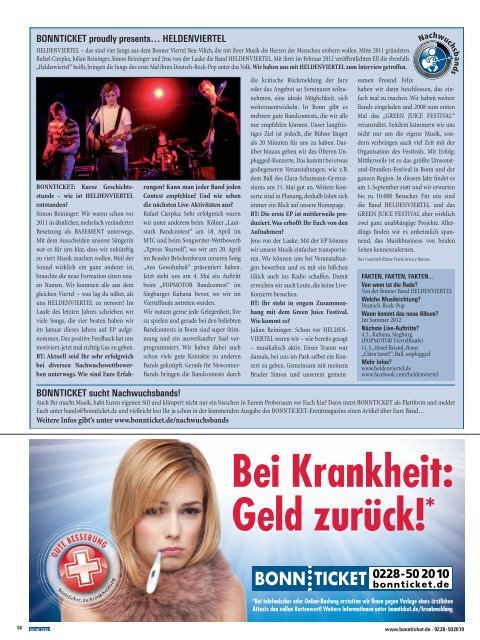 Culcha Candela 20.7.12, KUNST! - Bonnticket