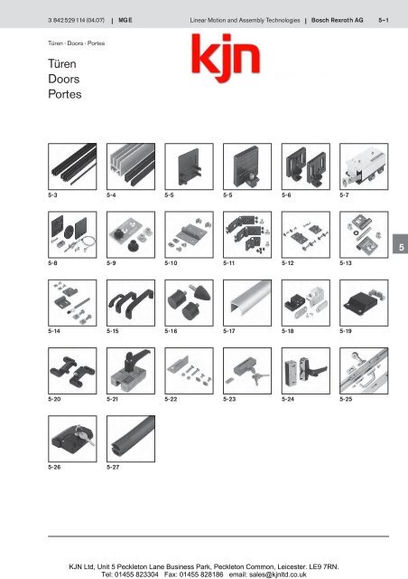 Turen Doors Portes Kjn Aluminium Profile