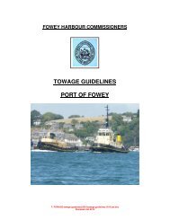 TOWAGE GUIDELINES PORT OF FOWEY - Fowey Harbour