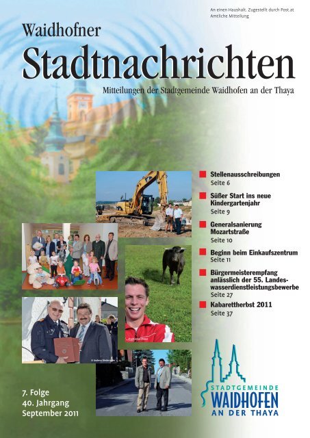 Waidhofner Stadtnachrichten September 2011 - Waidhofen an der ...