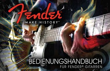BEDIENUNGSHANDBUCH - Fender