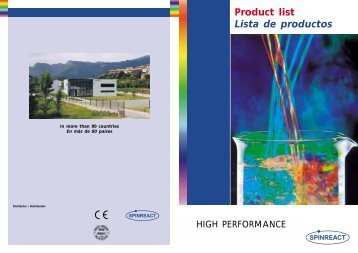 Catálogo de productos SPINREAC (PDF) - ICT, SL