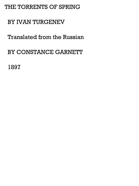 The Torrents Of Spring - Turgenev Ivan Sergeevich.pdf