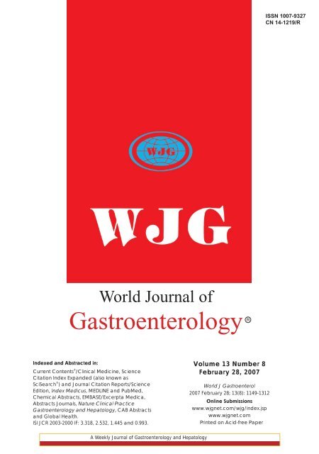 8 - World Journal of Gastroenterology