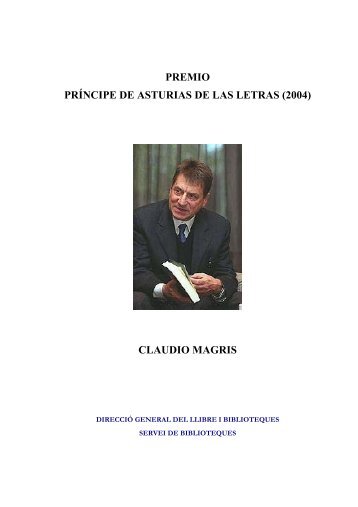 claudio magris - DG del Llibre, Arxius i Biblioteques