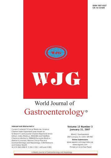 3 - World Journal of Gastroenterology