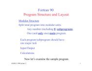 Fortran 90 Program Structure and Layout