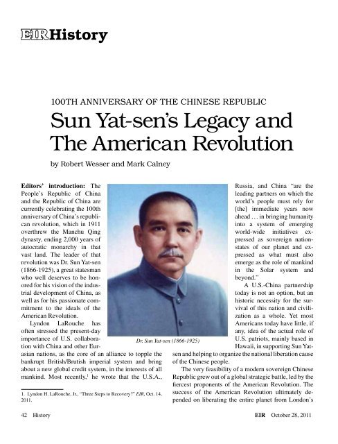 Sun Yat-sen's Legacy and The American Revolution