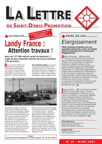 Landy France : Attention Travaux - Plaine Commune Promotion