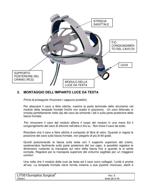 Headlamp System Operation and Service Manual - Sunoptic ...