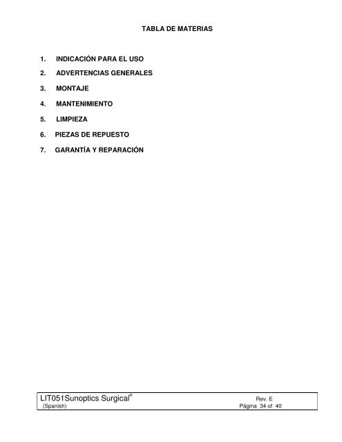 Headlamp System Operation and Service Manual - Sunoptic ...