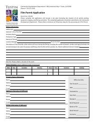 Film Permit Application - City of Tustin