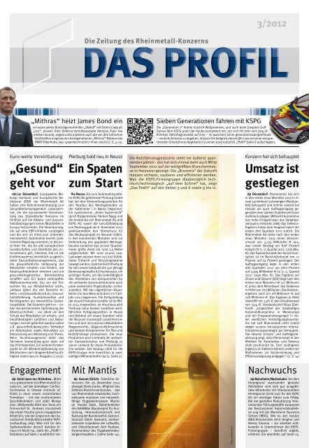 Das Profil 3/2012 - Rheinmetall AG