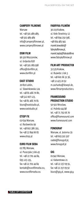 producTion guide poland 2013