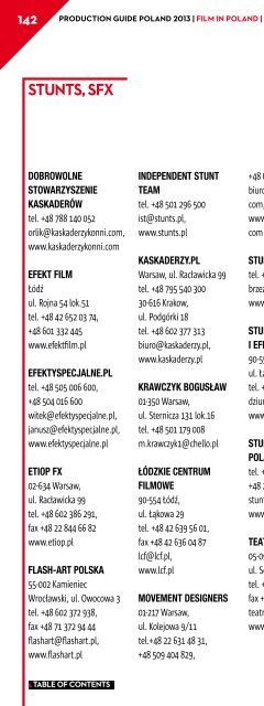 producTion guide poland 2013