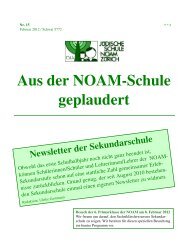 Newsletter vom Februar 2012 - Jüdische Schule NOAM