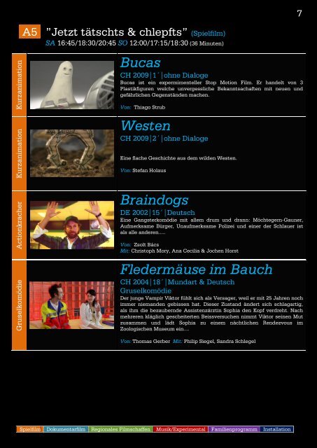 Filmprogramm 2010 - Emmentaler Filmtage