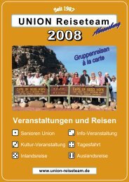 Katalog 2008 - UNION Reiseteam Ahrensburg