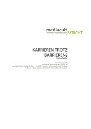 Carina Sulzer: Karrieren trotz Barrieren? - mediacult