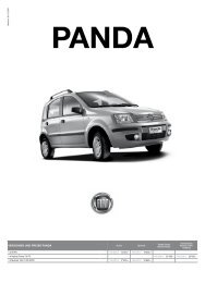 Preisliste Fiat Panda - Garage im Steiger AG