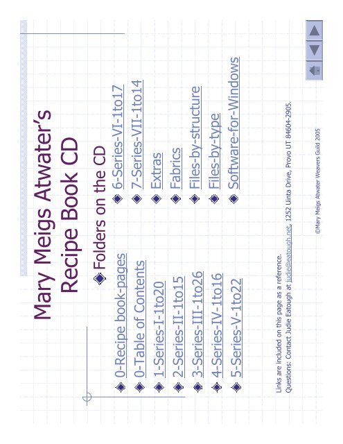 Mary Meigs Atwater S Recipe Book Cd