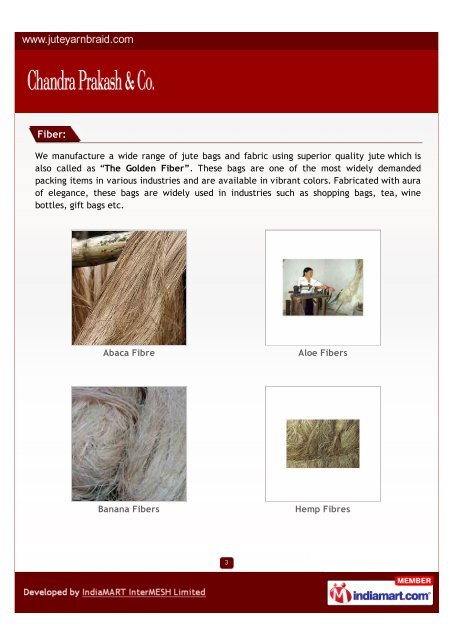 are Manufacturer & exporter of Jute Hand Spun Yarn, Jute Braided ...