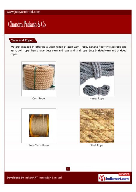 are Manufacturer & exporter of Jute Hand Spun Yarn, Jute Braided ...