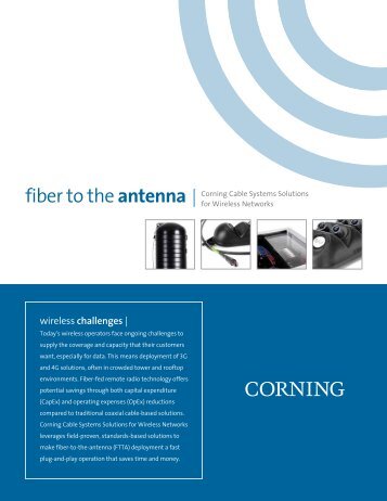 Fiber to the antenna - Corning Incorporated