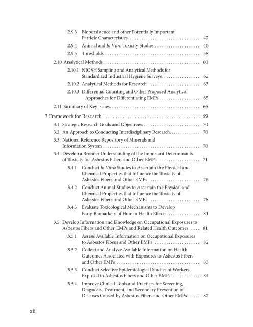 Asbestos Fibers and Other Elongate Mineral Particles: State of the ...