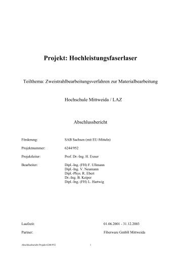 Dokument - Laserinstitut der Hochschule Mittweida