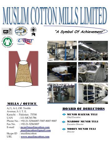 download our company profile - Muslimcotton.com