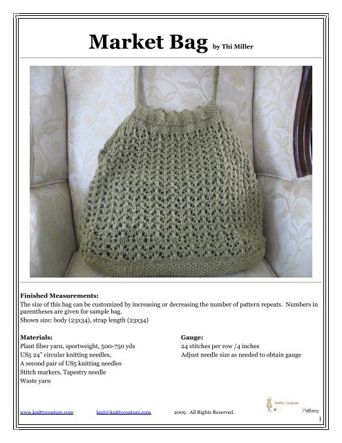 Market Bag By Thi Miller Finished Measurements Knitty Market Bag By Thi Miller Finished Measurements Knitty
