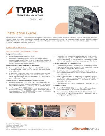 Installation Guide - TYPAR Geosynthetics