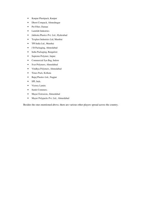 Domestic technical textiles Industry Segment-wise consumption of ...