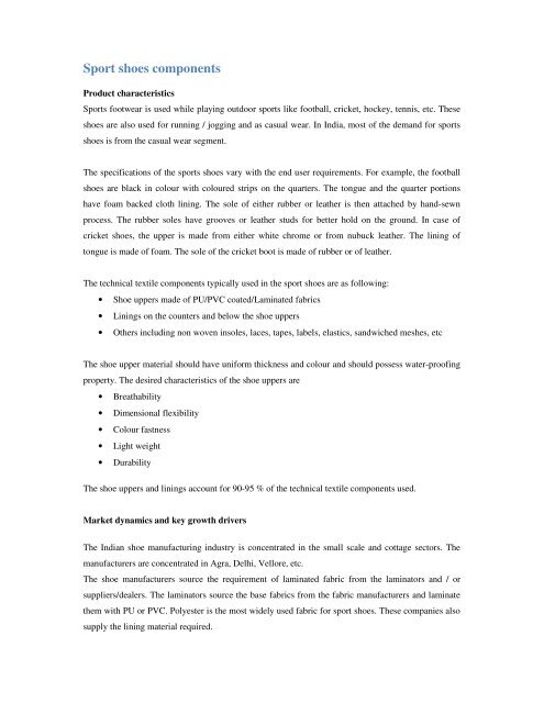 Domestic technical textiles Industry Segment-wise consumption of ...