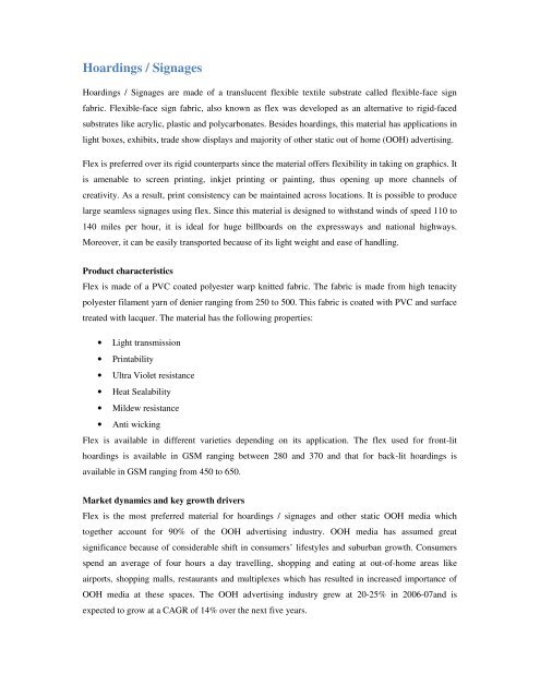 Domestic technical textiles Industry Segment-wise consumption of ...