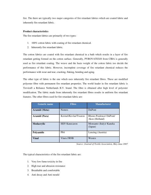 Domestic technical textiles Industry Segment-wise consumption of ...