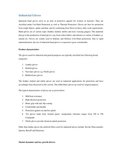 Domestic technical textiles Industry Segment-wise consumption of ...