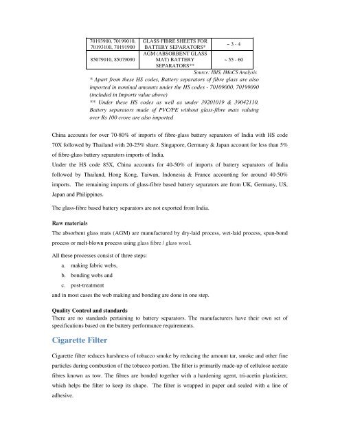 Domestic technical textiles Industry Segment-wise consumption of ...