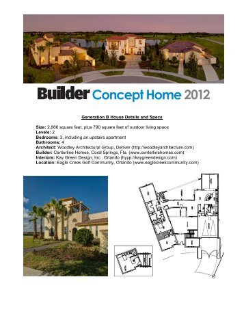 Gen B Specs - Hanley Wood Builder Concept Home 2012