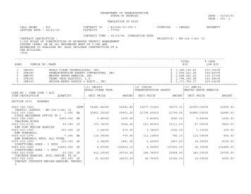 DEPARTMENT OF TRANSPORTATION STATE OF GEORGIA DATE ...