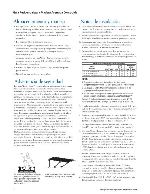 Residential Floor & Roof Systems Installation Guide - Sistemas ...