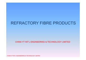 REFRACTORY FIBRE PRODUCTS - efes metalurji