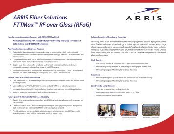 ARRIS Fiber Solutions FTTMax™ RF over Glass (RFoG)