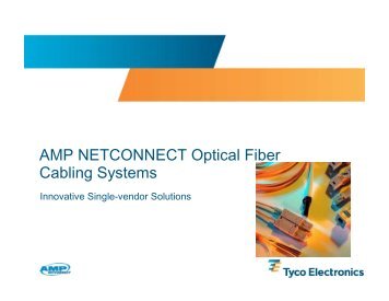 AMP NETCONNECT Optical Fiber Cabling Systems