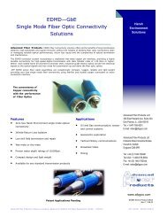 EDMD—GbE Single Mode Fiber Optic Connectivity Solutions