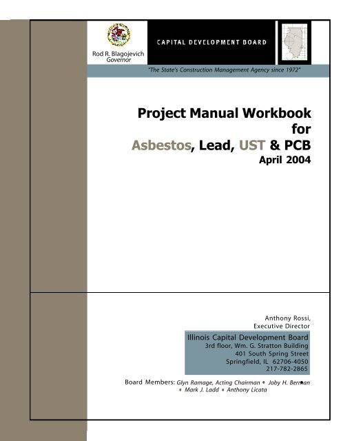 Project Manual Workbook for Asbestos, Lead, UST ... - State of Illinois
