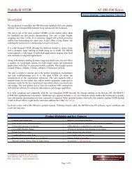 Advanced Fiber Solutions DR-500 Series OTDR - Data ... - TestEquity