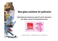 New glass solutions for pultrusion - OCV Reinforcements