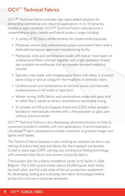 Composite Solutions Reinforcement Guide - OCV Reinforcements